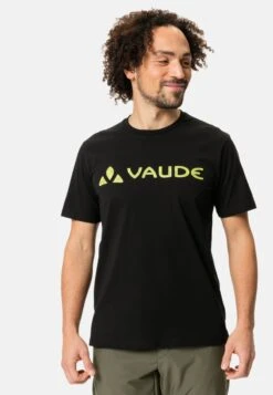 VAUDE Logo - T-Shirt Print - Black Yellow