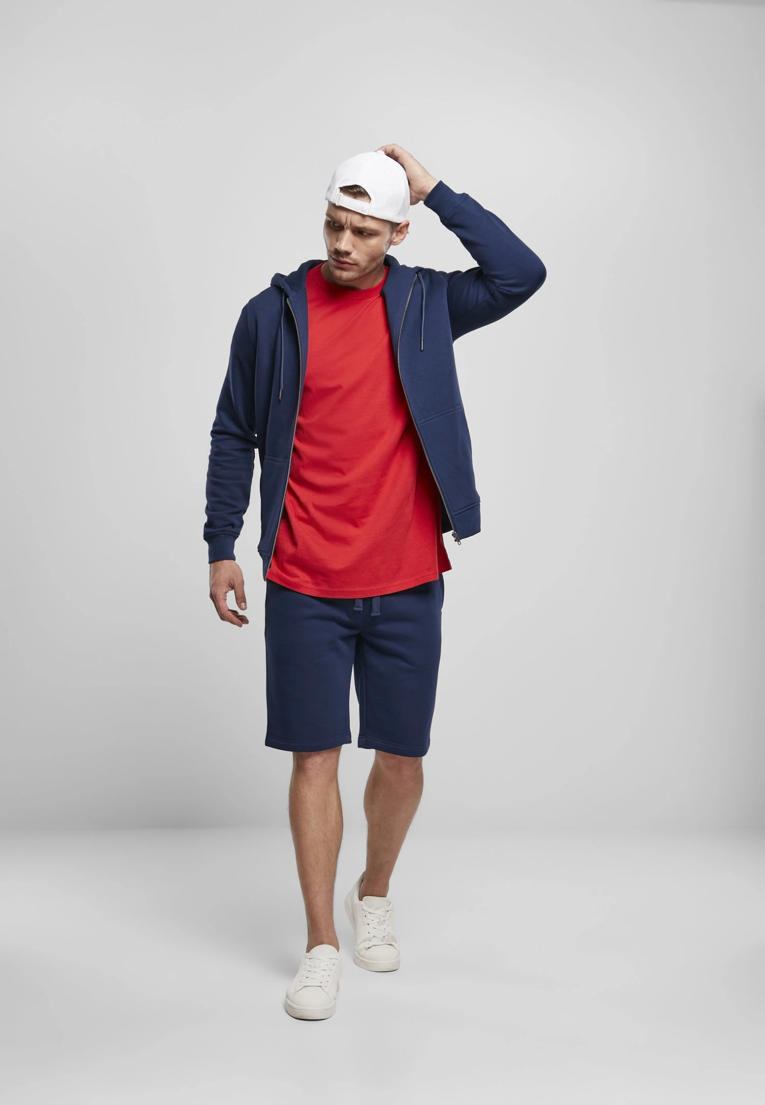 URBAN CLASSICS Basic Sweatshorts - Trainingsbroek - Darkblue 2 URBAN CLASSICS Basic Sweatshorts - Trainingsbroek - Darkblue - Afbeelding 2