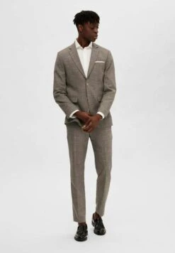 Selected Homme Mix - Blazer - Dark Sand Melange