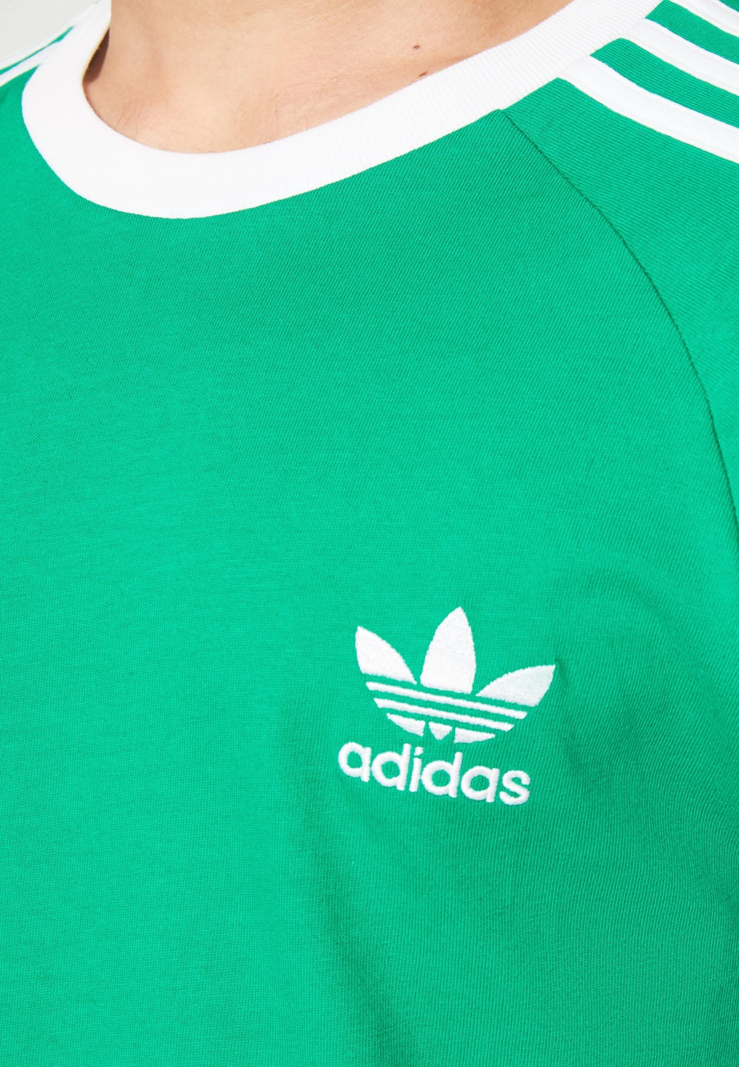 Adidas Originals 3 Stripes Tee Unisex - T-Shirt Print - Green 6 Adidas Originals 3 Stripes Tee Unisex - T-Shirt Print - Green - Afbeelding 6