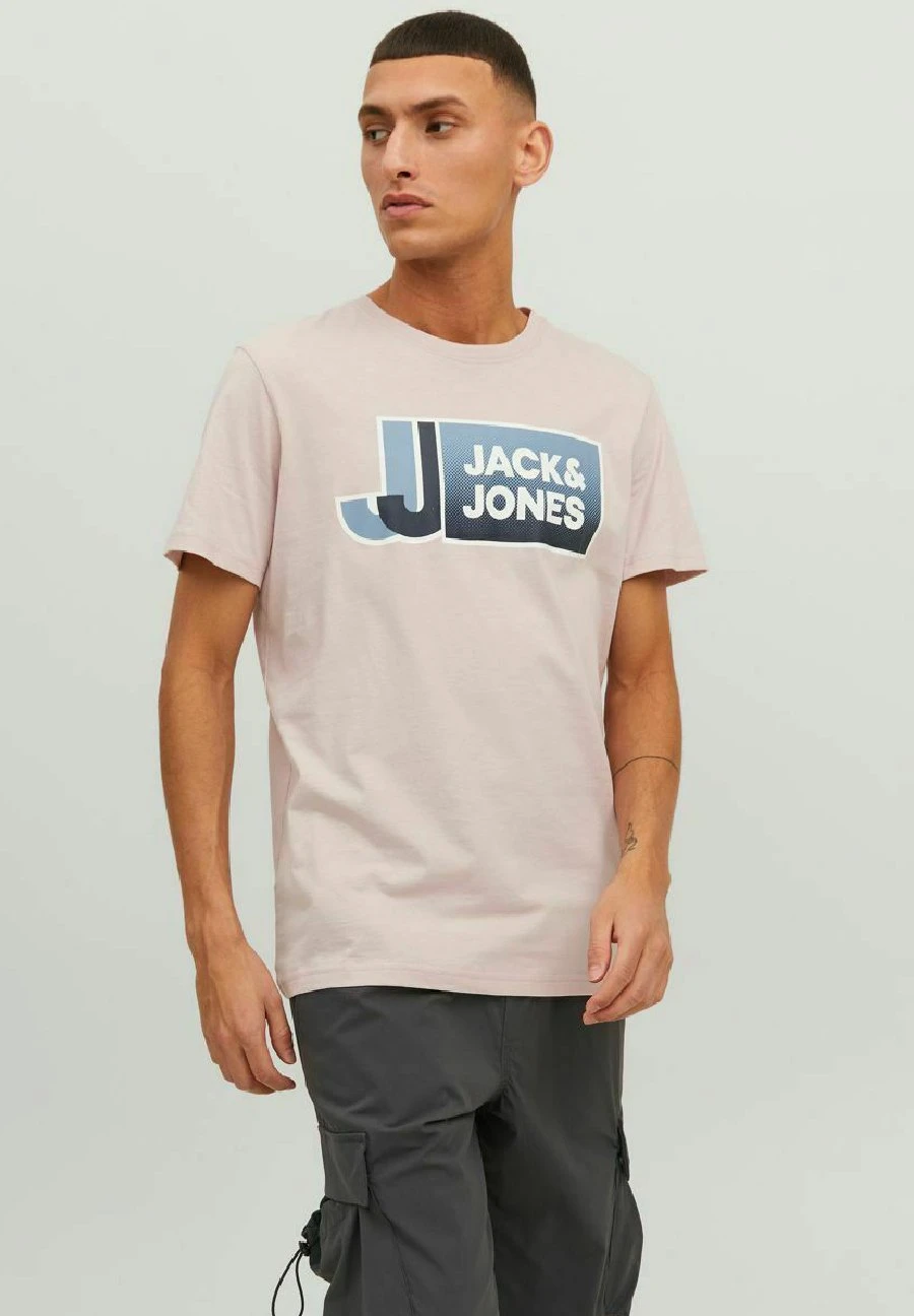 Jack & Jones Jcologan Crew Neck - T-Shirt Print - Violet Ice 1 Jack & Jones Jcologan Crew Neck - T-Shirt Print - Violet Ice