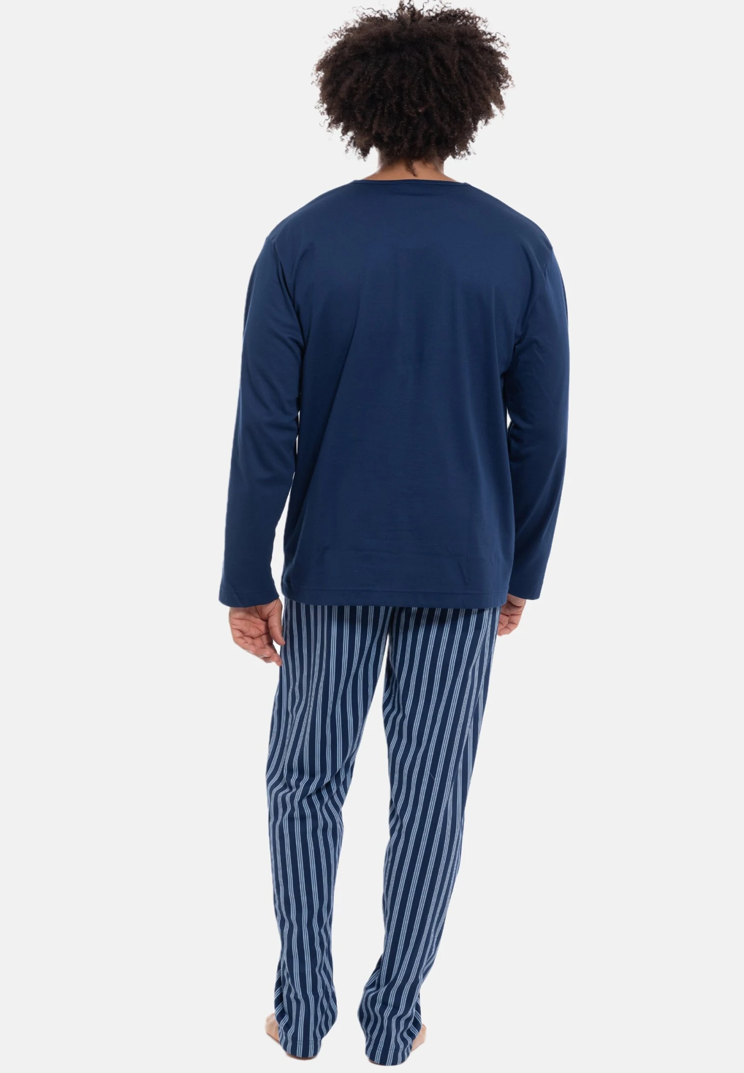 MEY Langarm- Pyjama - Blau 2 MEY Langarm- Pyjama - Blau - Afbeelding 2