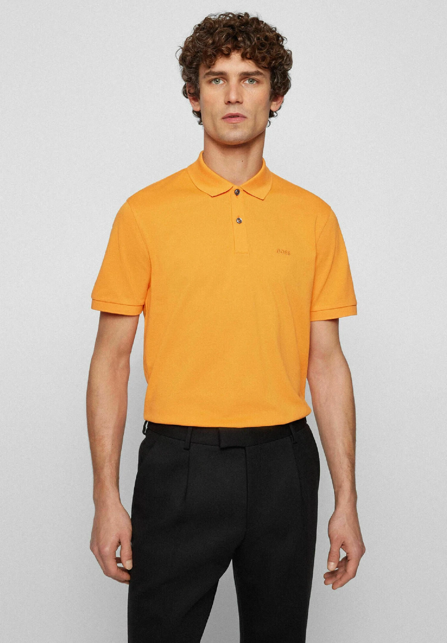 Boss Cotton-Piquée Regular Fit Polo - Poloshirt - Orange Five 1 Boss Cotton-Piquée Regular Fit Polo - Poloshirt - Orange Five