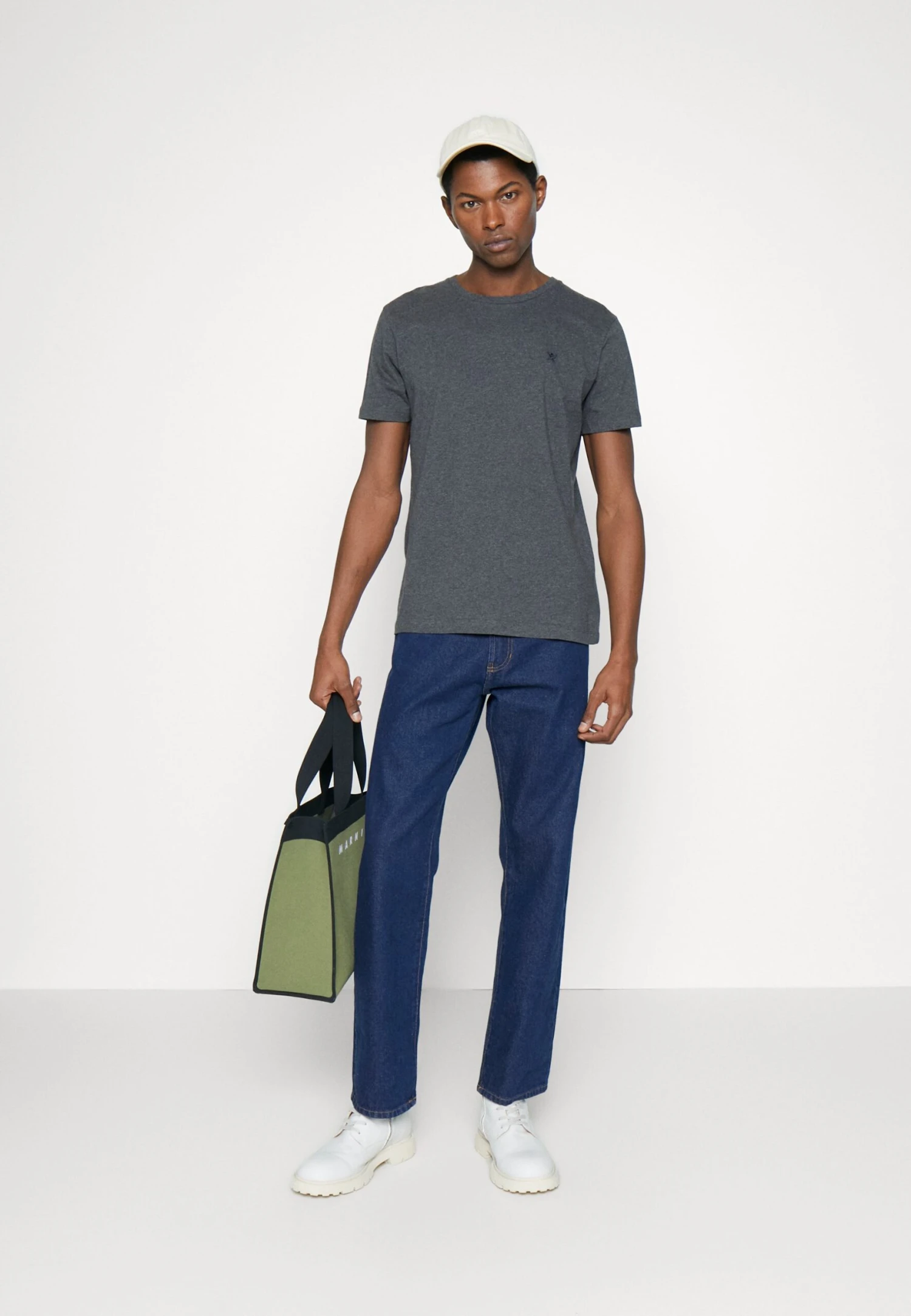 Hackett London T-Shirt Basic - Charcoal Marl 2 Hackett London T-Shirt Basic - Charcoal Marl - Afbeelding 2