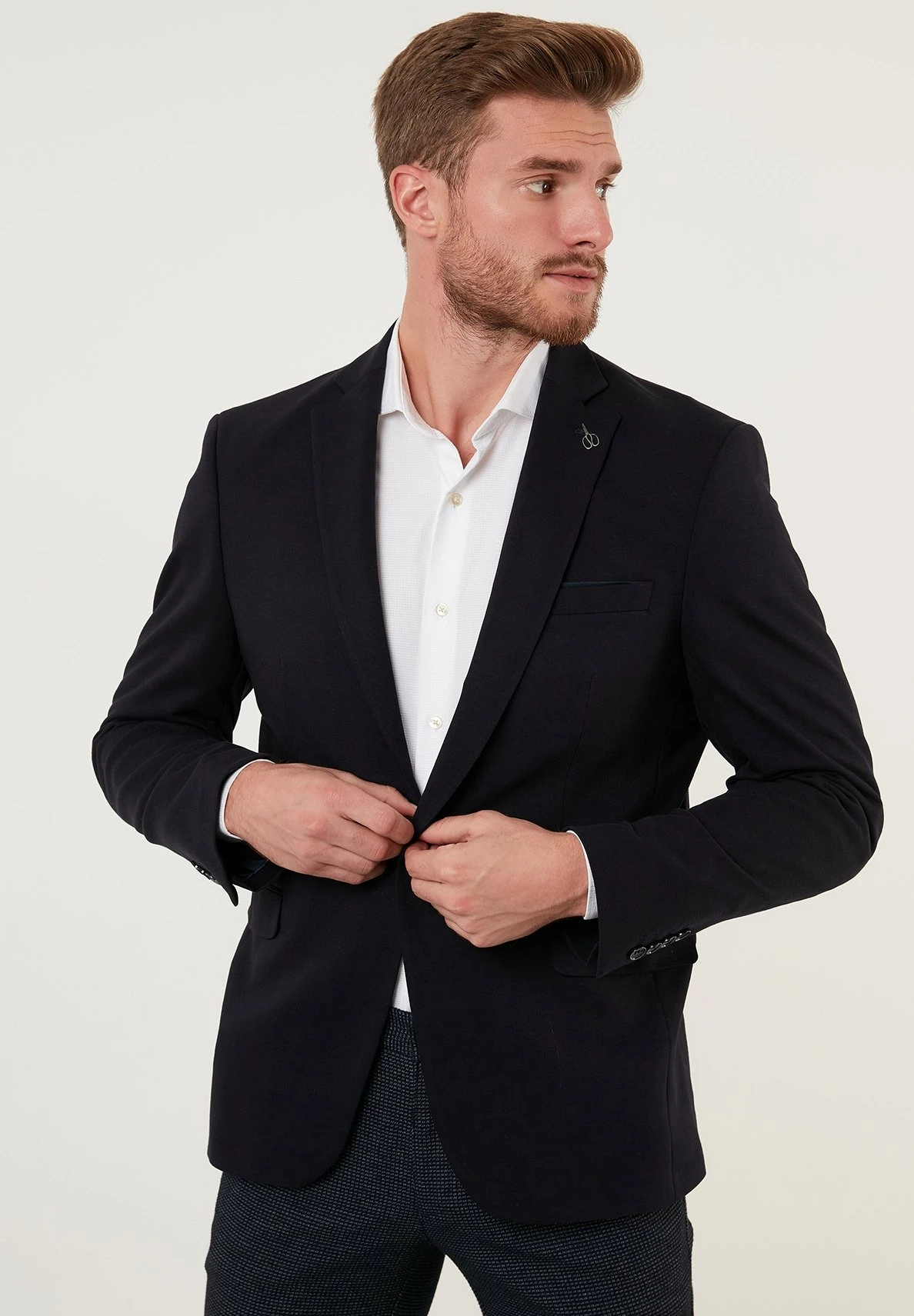 Slim Fit - Blazer - Dark Blue 1 Slim Fit - Blazer - Dark Blue