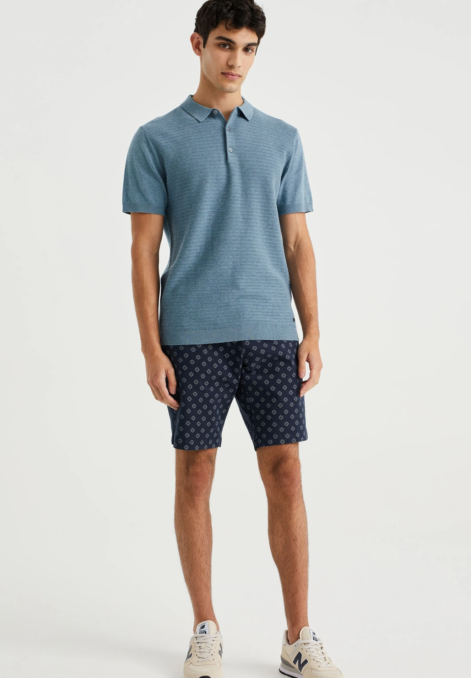 WE FASHION Regular Fit Met Dessin - Shorts - Blue 2 WE FASHION Regular Fit Met Dessin - Shorts - Blue - Afbeelding 2