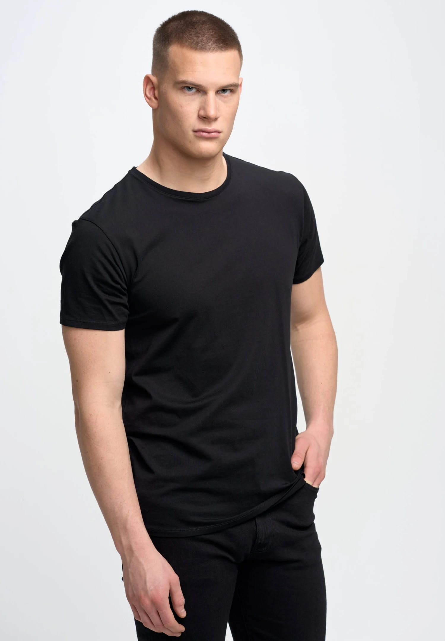 BIG STAR Basic - T-Shirt Basic - Schwarz 4 BIG STAR Basic - T-Shirt Basic - Schwarz - Afbeelding 4