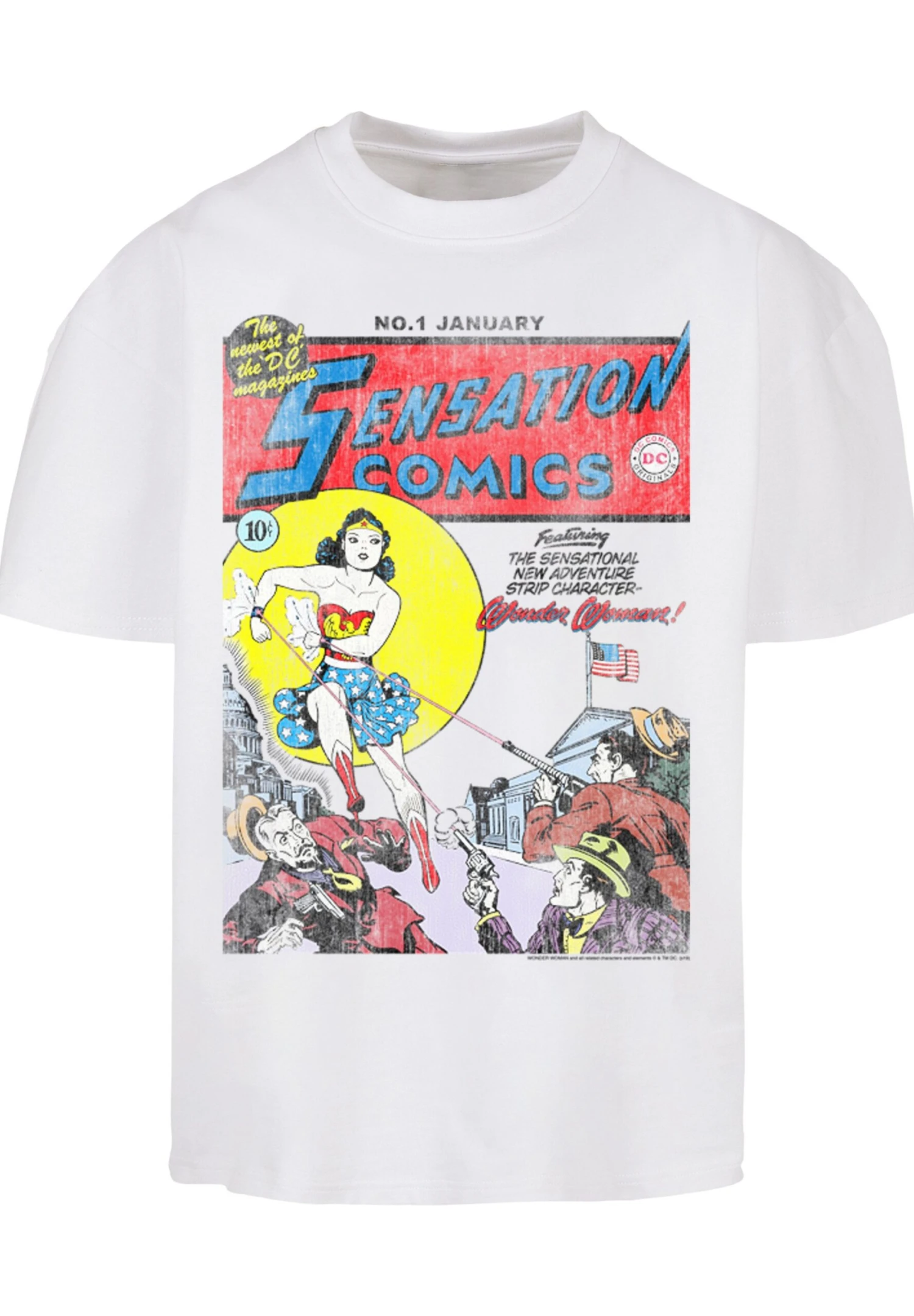 F4NT4STIC Wonderwoman Sensation Comics- T-Shirt Print - White 6 F4NT4STIC Wonderwoman Sensation Comics- T-Shirt Print - White - Afbeelding 6