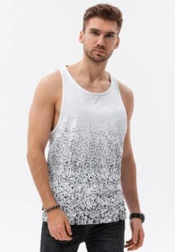 With Print- Top - White