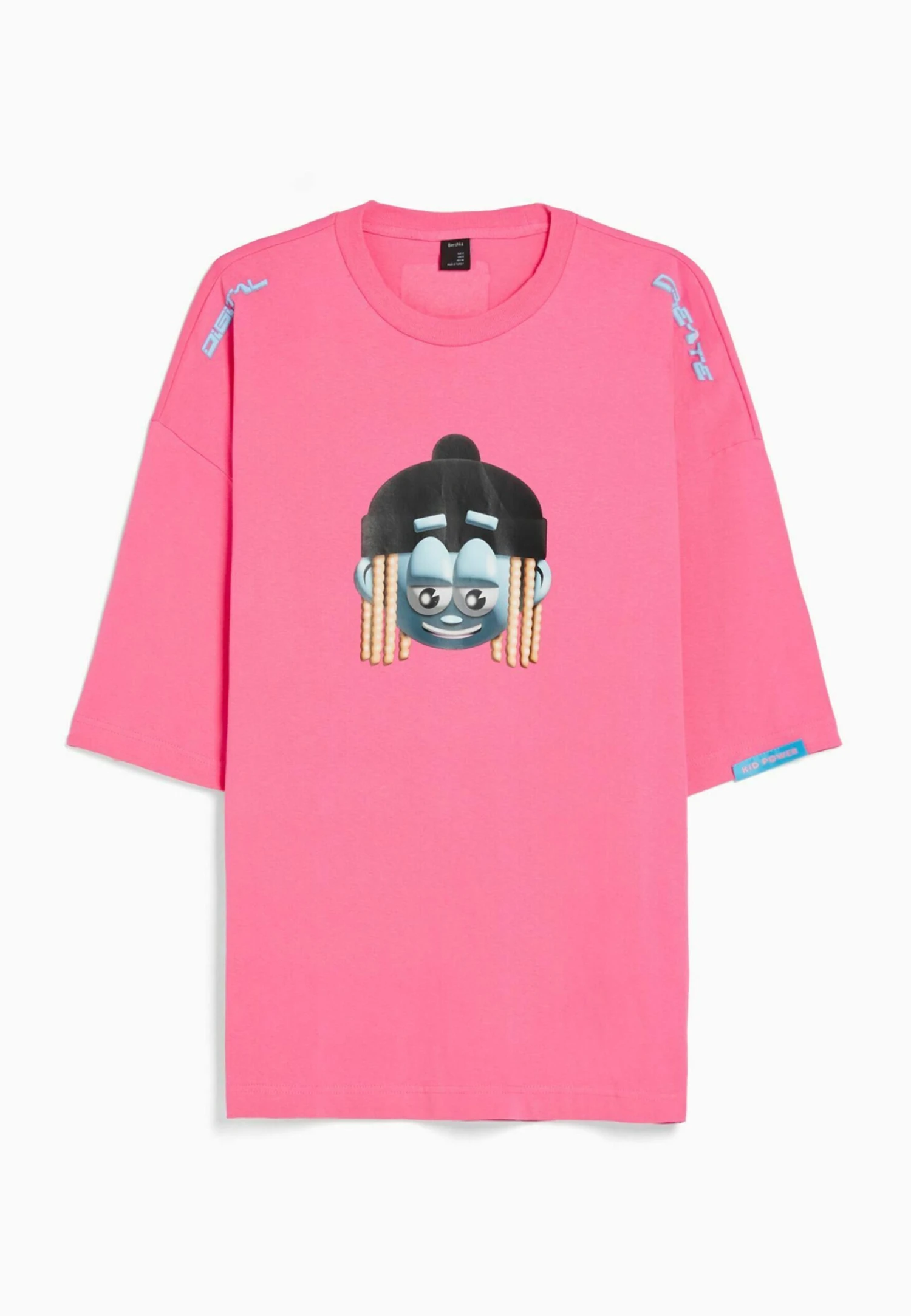 BERSHKA 3/4 Length Sleeves- T-Shirt Print - Dark Purple 5 BERSHKA 3/4 Length Sleeves- T-Shirt Print - Dark Purple - Afbeelding 5