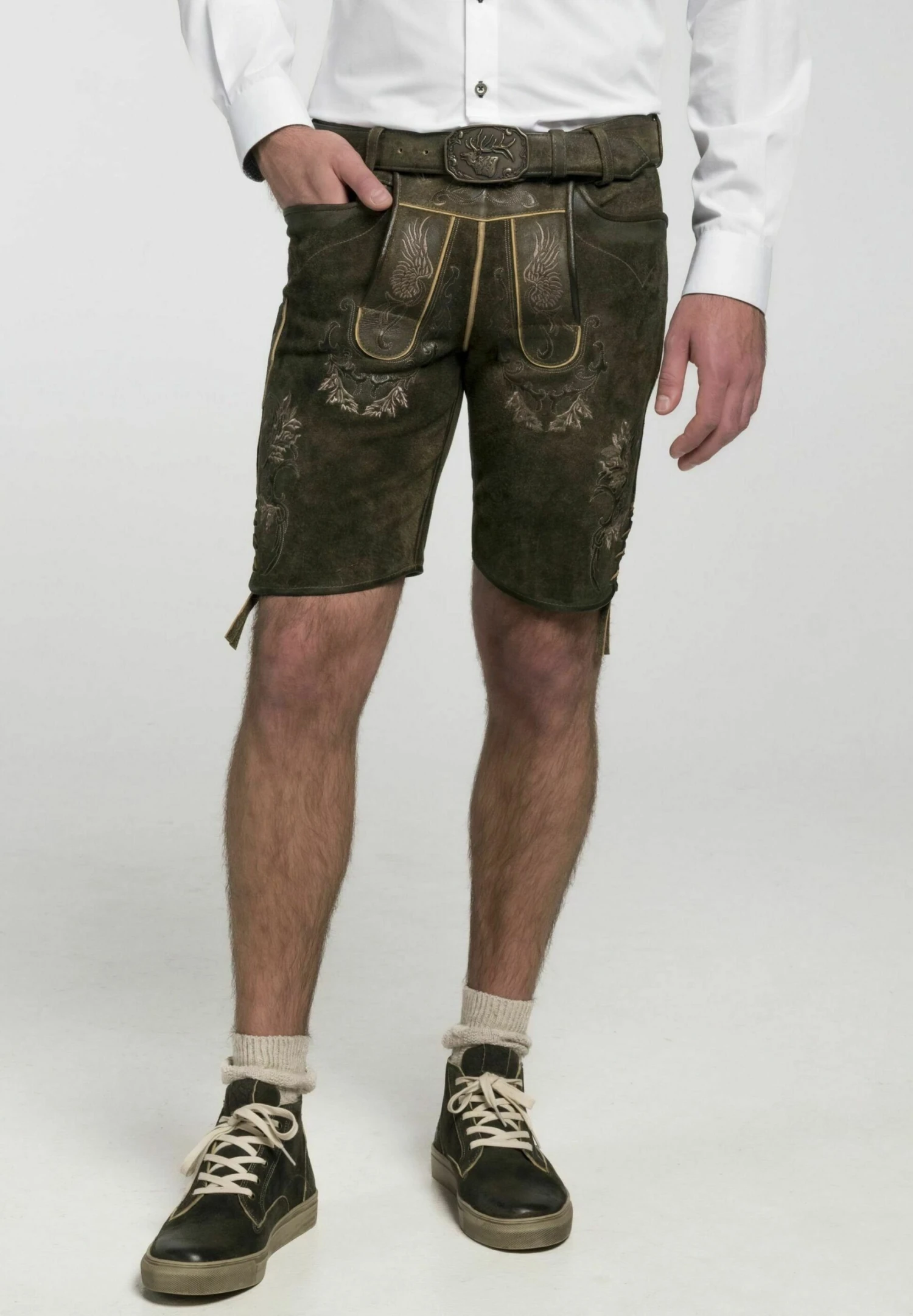 Spieth & Wensky Weikhard - Leren Broek - Braun 1 Spieth & Wensky Weikhard - Leren Broek - Braun