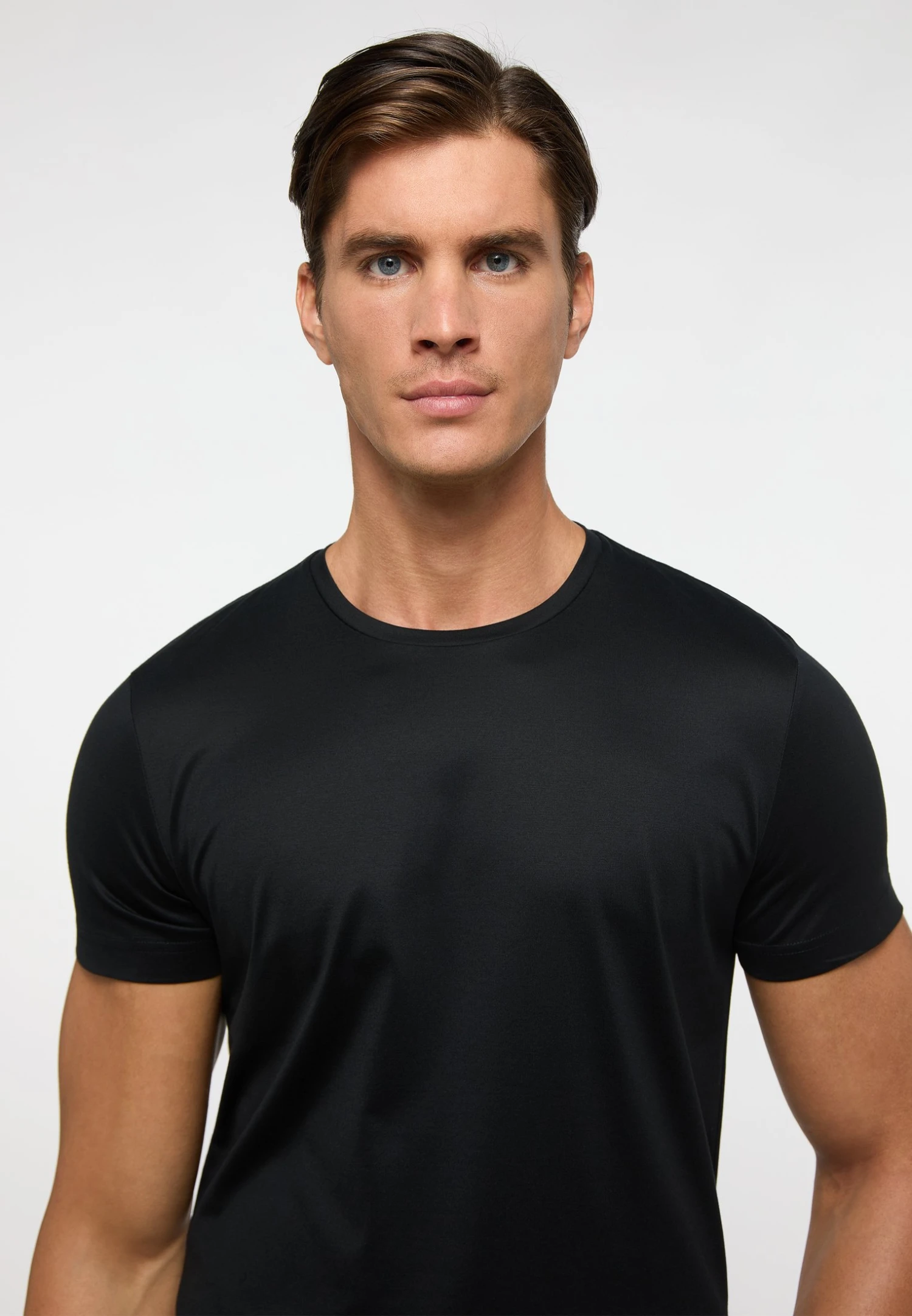 Eterna Soft Tailoring - T-Shirt Basic - Schwarz 3 Eterna Soft Tailoring - T-Shirt Basic - Schwarz - Afbeelding 3
