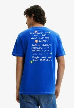Desigual Short Sleeve Sun - T-Shirt Print - Blue