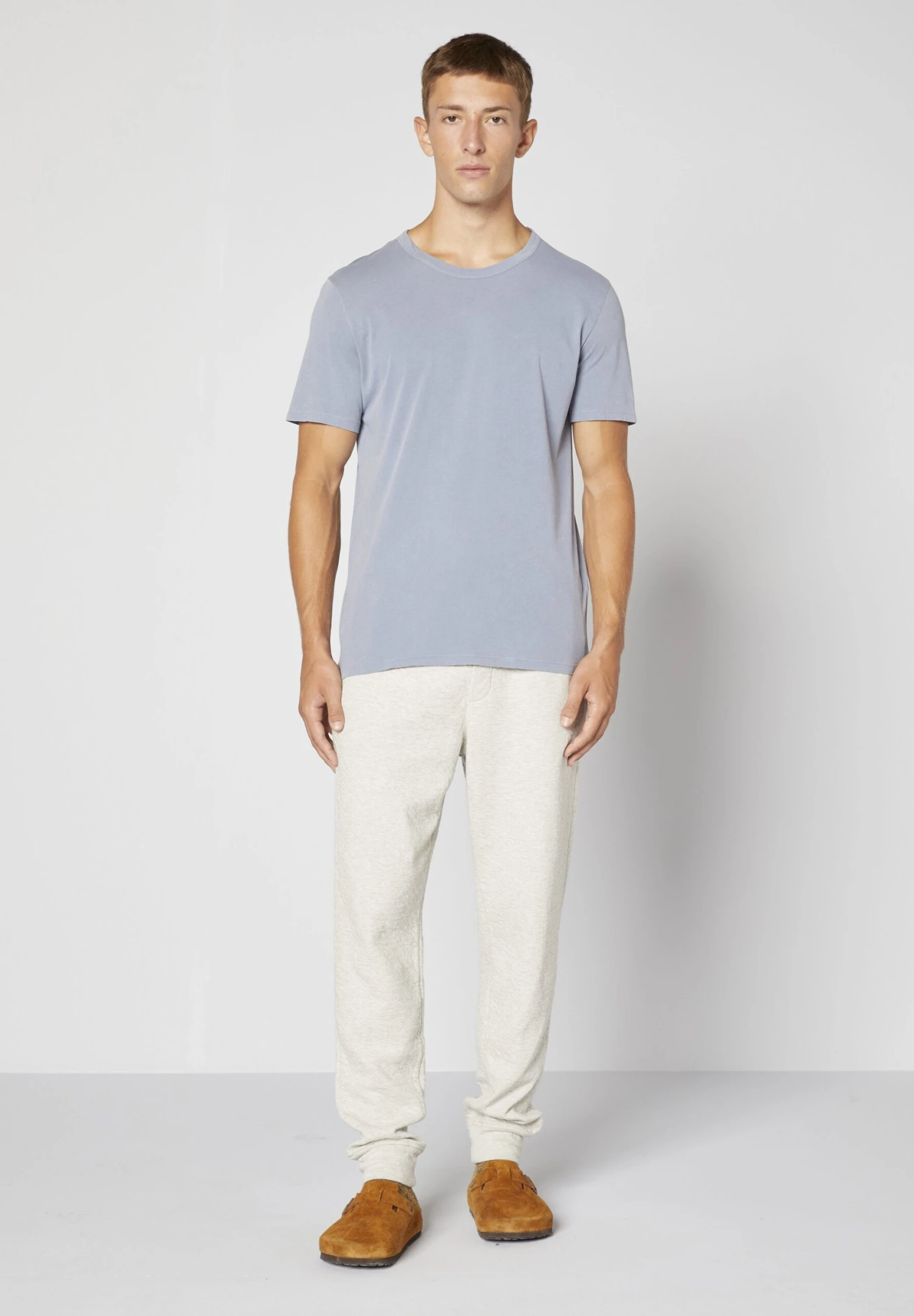 American Vintage Devon - T-Shirt Basic - Bleu Gris Vintage 2 American Vintage Devon - T-Shirt Basic - Bleu Gris Vintage - Afbeelding 2