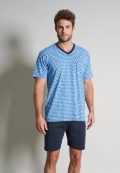 Set - Pyjama - Blau Mittel Minimal