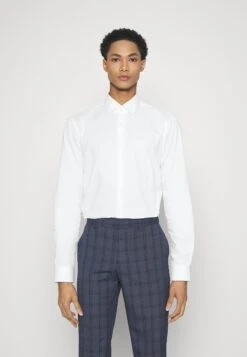 Contrast Slim Shirt - Zakelijk Overhemd - White