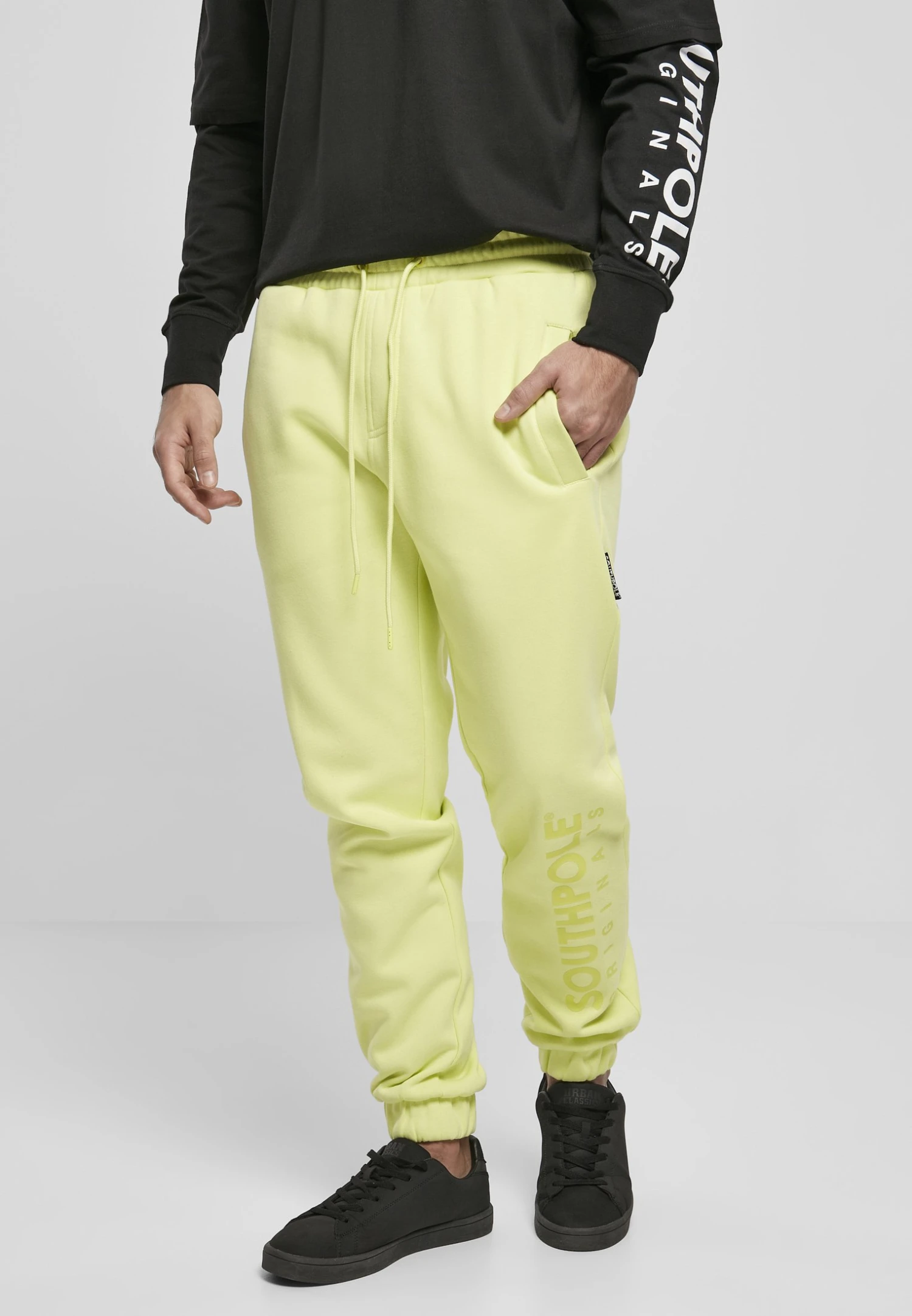 URBAN CLASSICS Southpole Basic - Trainingsbroek - Elfin Yellow 1 URBAN CLASSICS Southpole Basic - Trainingsbroek - Elfin Yellow