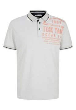Tom Tailor Mit Textprint  - Poloshirt - White