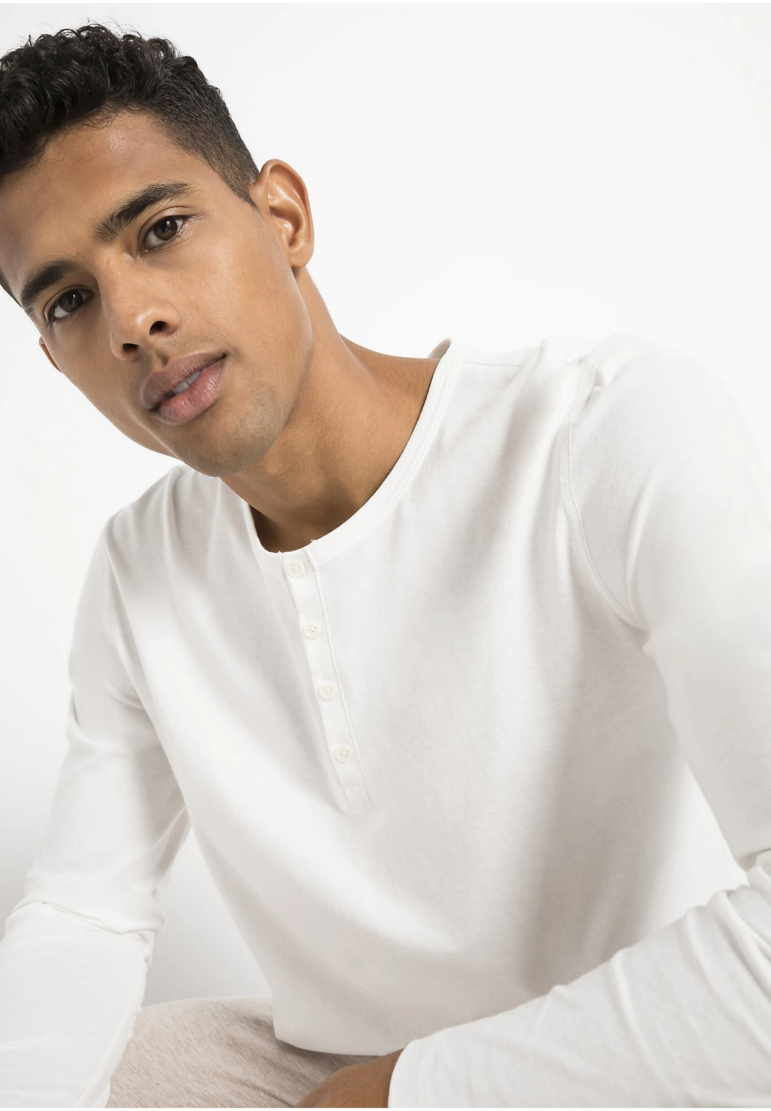 Organic Schlafshirt - Pyjamashirt - Naturweiss 3 Organic Schlafshirt - Pyjamashirt - Naturweiss - Afbeelding 3