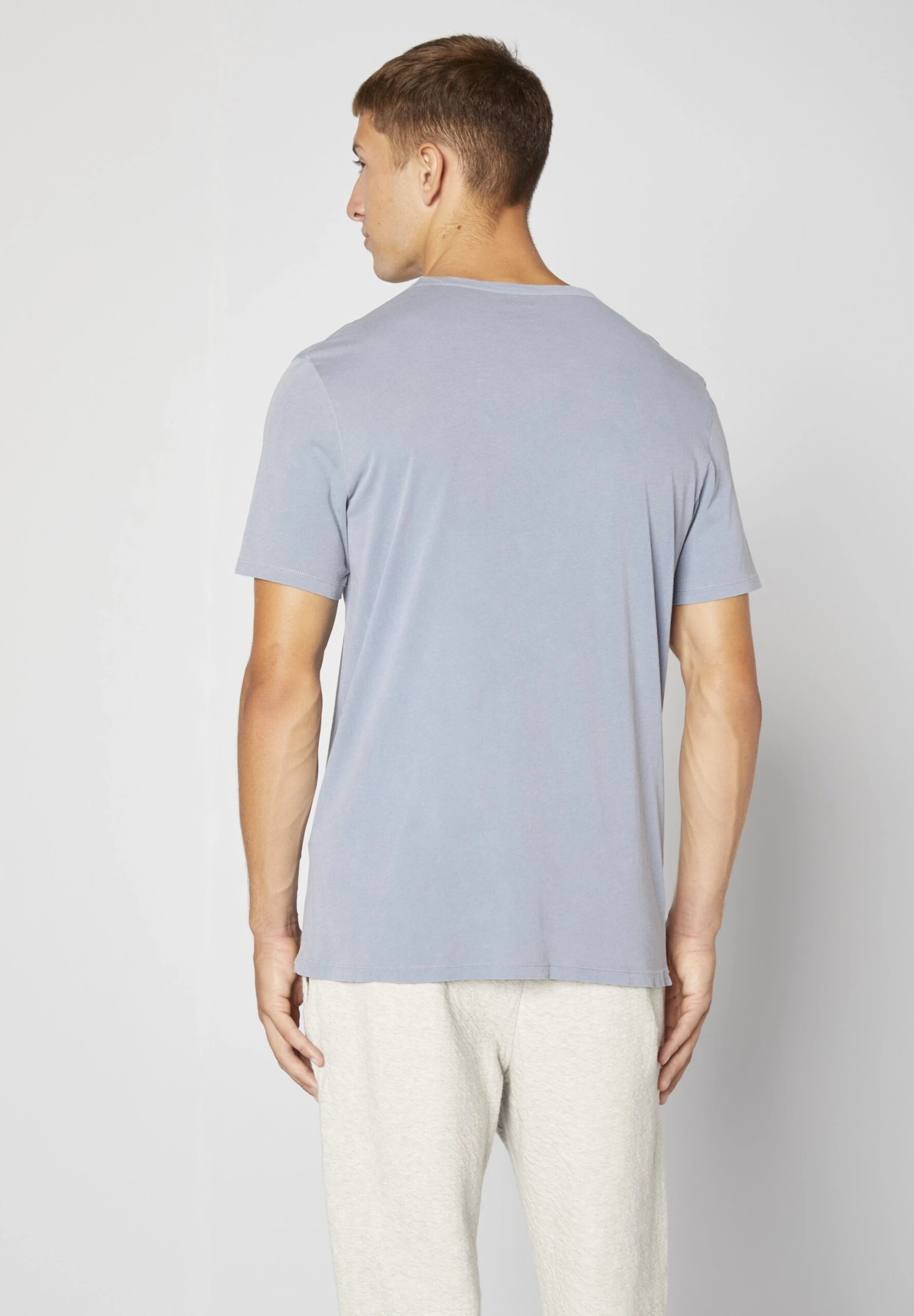 American Vintage Devon - T-Shirt Basic - Bleu Gris Vintage 3 American Vintage Devon - T-Shirt Basic - Bleu Gris Vintage - Afbeelding 3