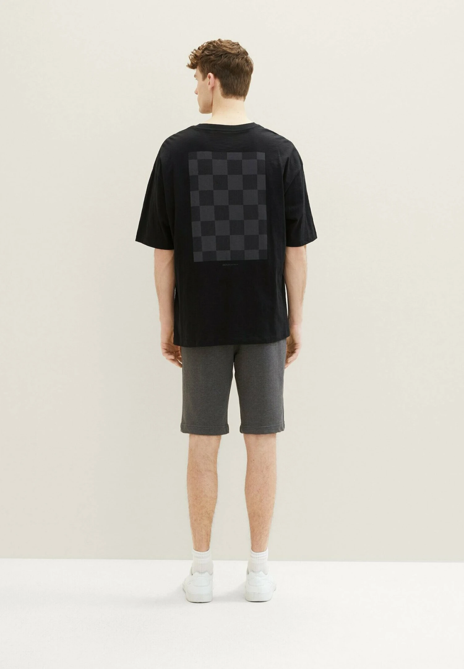 Tom Tailor Basic- Shorts - Dark Grey Melange 3 Tom Tailor Basic- Shorts - Dark Grey Melange - Afbeelding 3