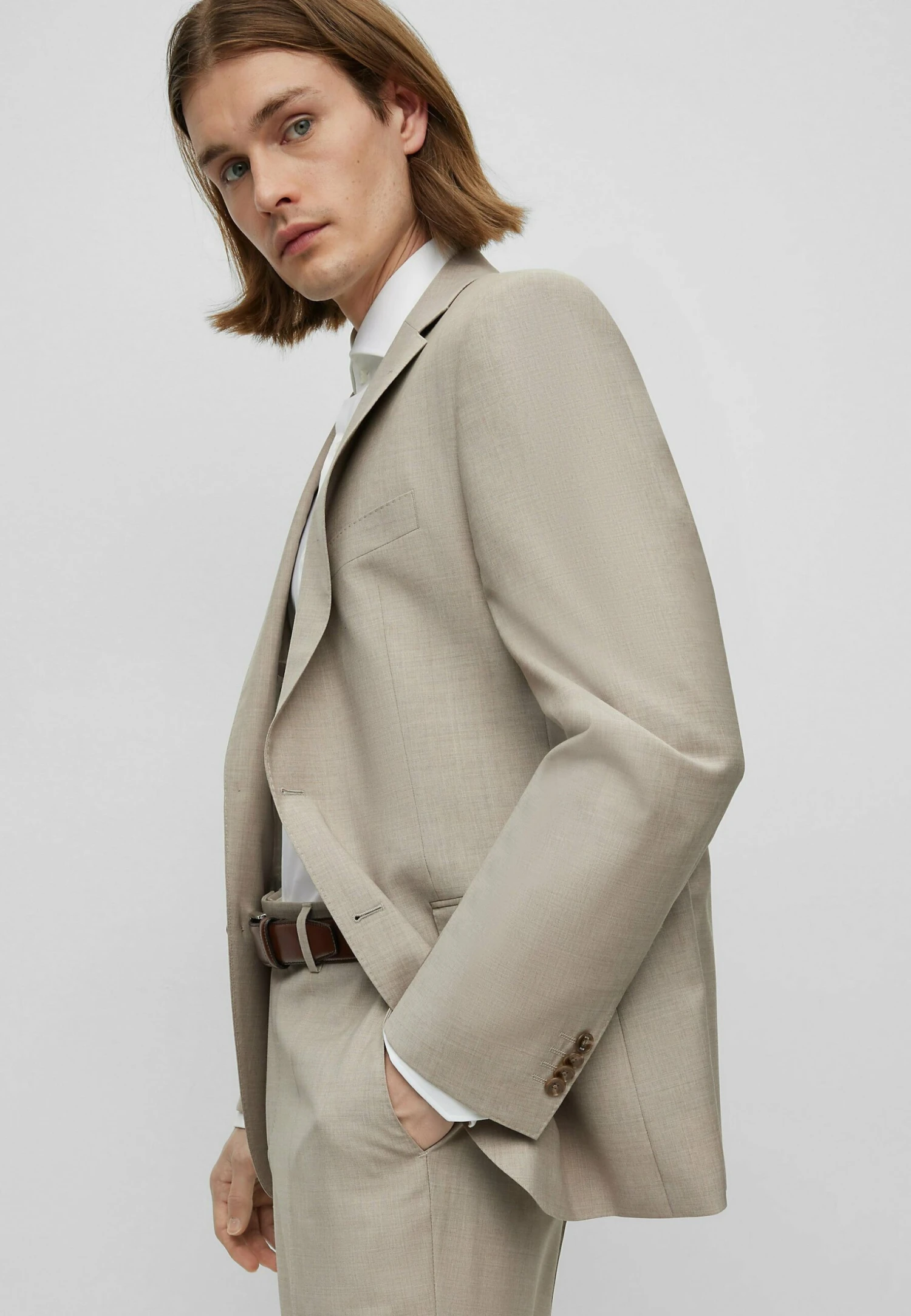 Boss Kostuum - Beige Three 6 Boss Kostuum - Beige Three - Afbeelding 6