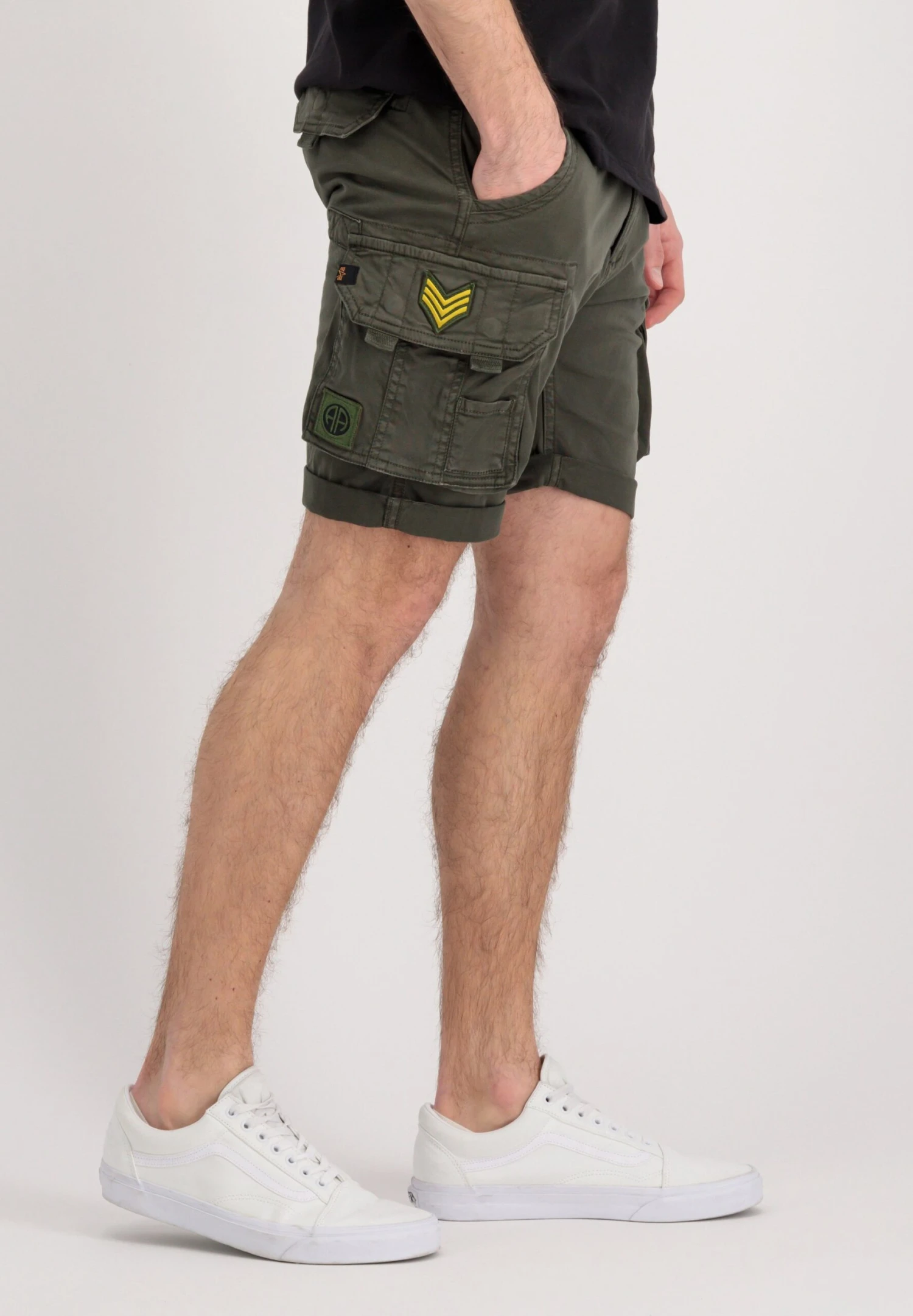 Alpha Industries Crew Patch - Shorts - Greyblack 3 Alpha Industries Crew Patch - Shorts - Greyblack - Afbeelding 3