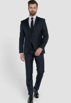 2-Teiliger Slim Fit Business- Kostuum - Dunkelblau