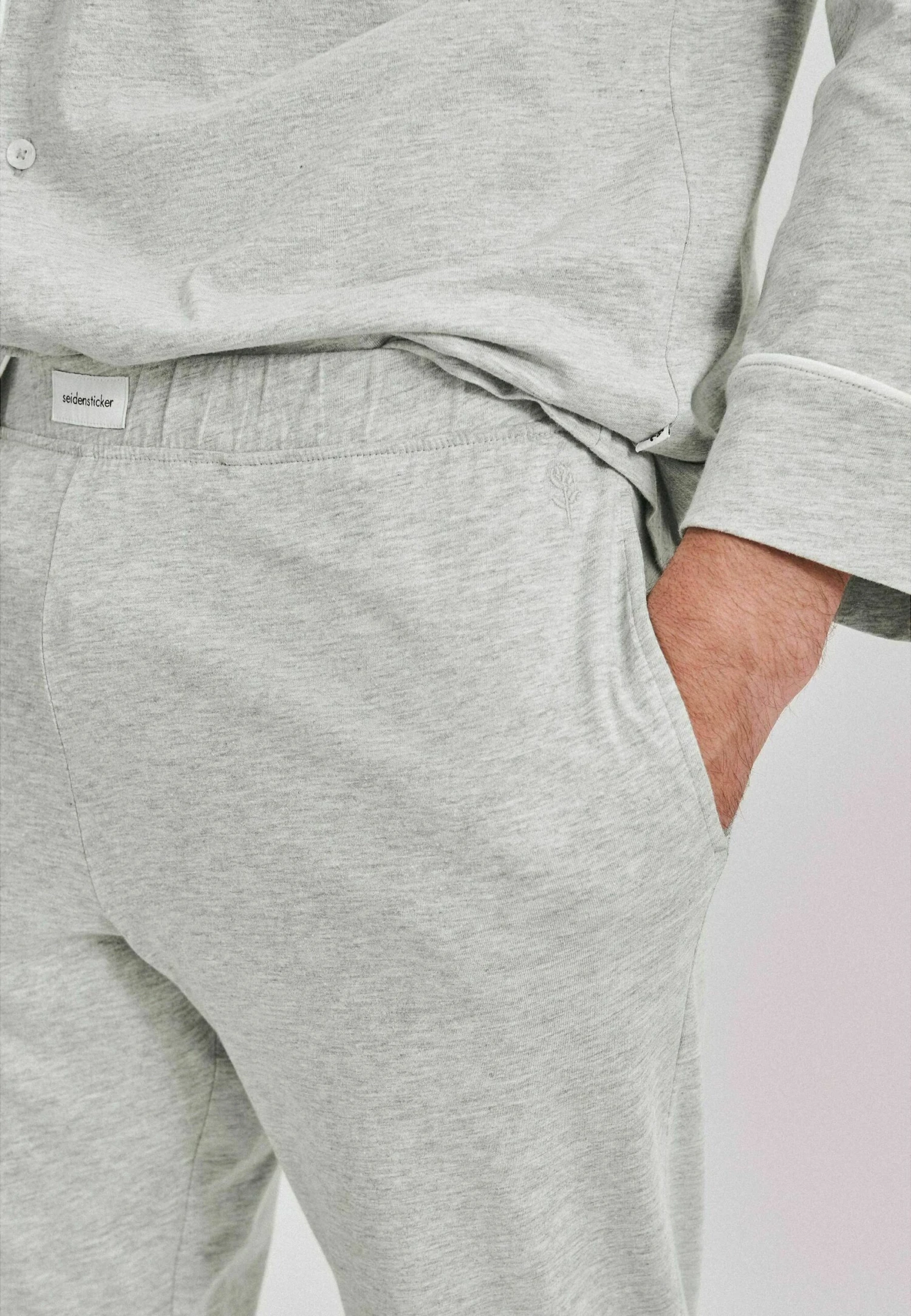 Seidensticker Set - Pyjama - Silvergrey Melange 4 Seidensticker Set - Pyjama - Silvergrey Melange - Afbeelding 4