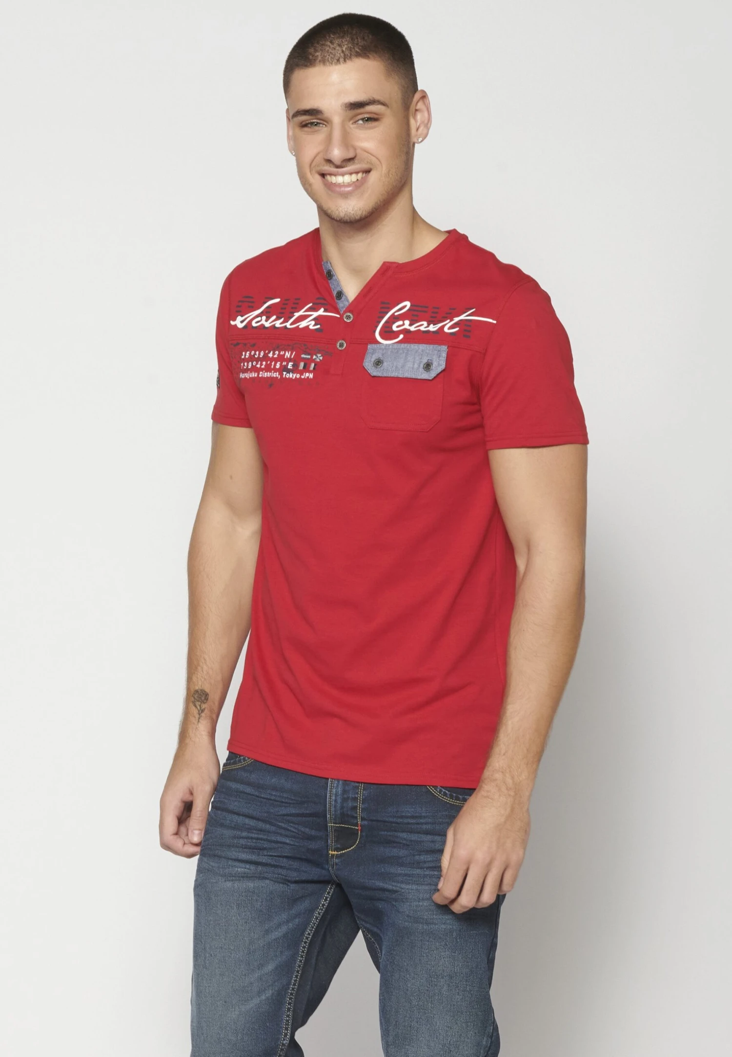 Koroshi Short Sleeve - T-Shirt Print - Rojo Red 6 Koroshi Short Sleeve - T-Shirt Print - Rojo Red - Afbeelding 6