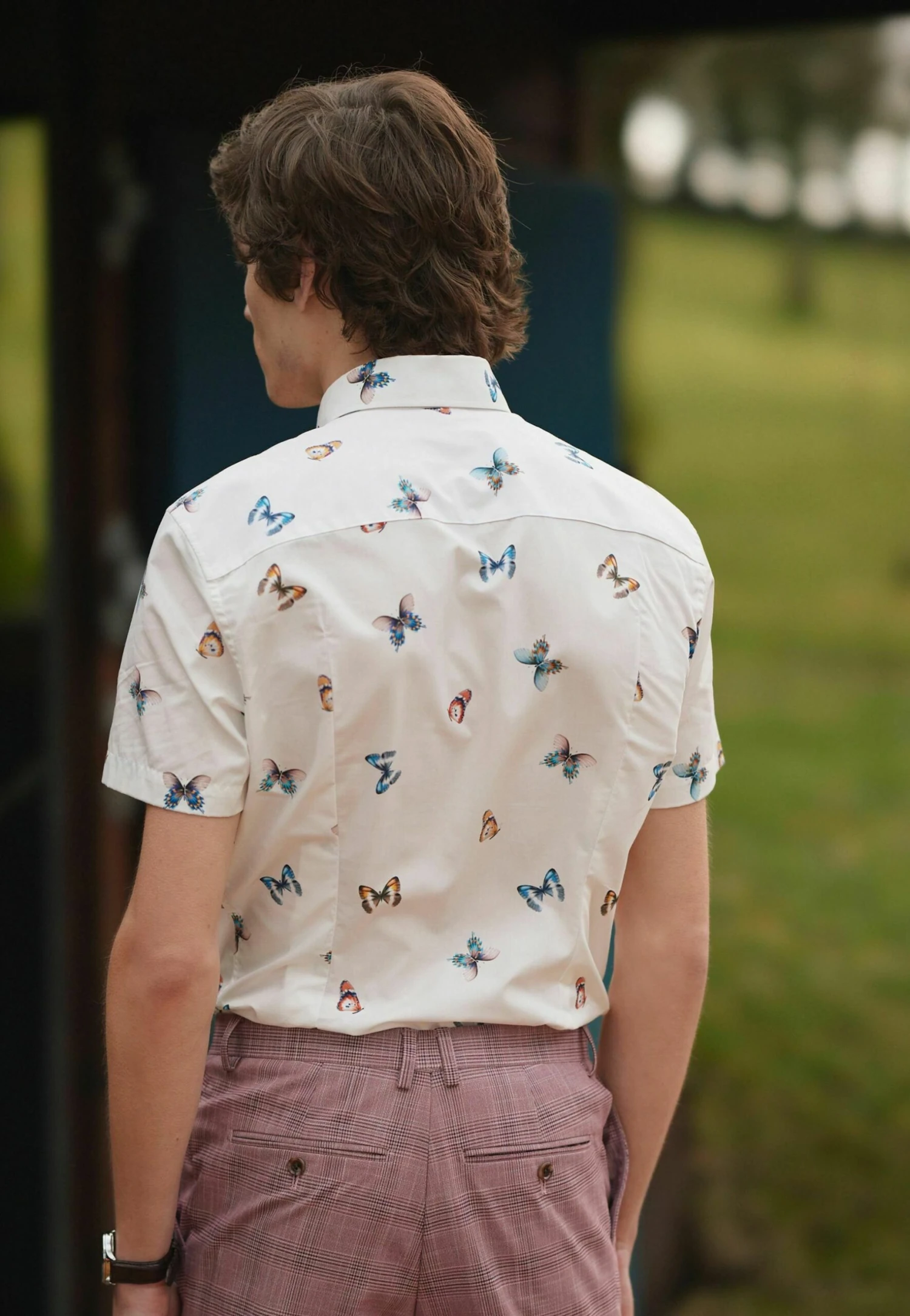 Next Tailored Fit Check Standard - Chino - Pink 2 Next Tailored Fit Check Standard - Chino - Pink - Afbeelding 2