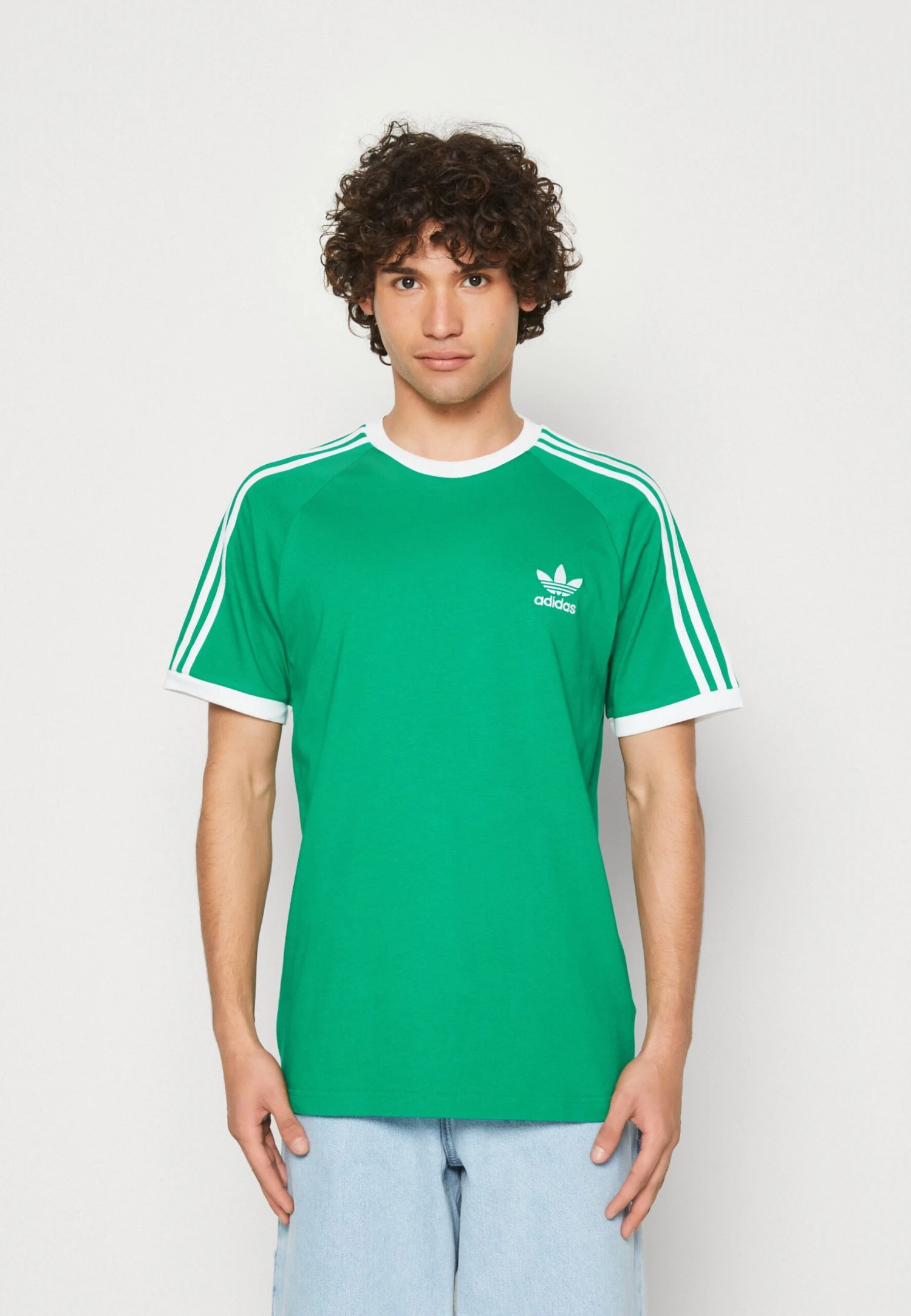 Adidas Originals 3 Stripes Tee Unisex - T-Shirt Print - Green 1 Adidas Originals 3 Stripes Tee Unisex - T-Shirt Print - Green