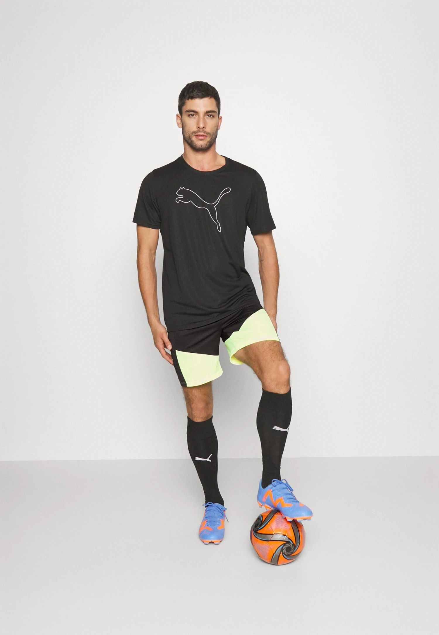 Puma Individual Training Shorts - Korte Broeken - Black/Fast Yellow 2 Puma Individual Training Shorts - Korte Broeken - Black/Fast Yellow - Afbeelding 2