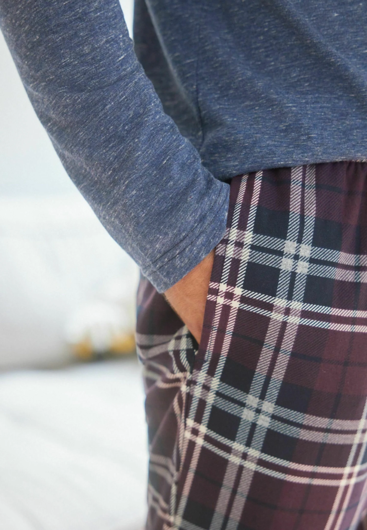 Next Motion Flex Cosy - Pyjama - Blue Plum Red Check 3 Next Motion Flex Cosy - Pyjama - Blue Plum Red Check - Afbeelding 3