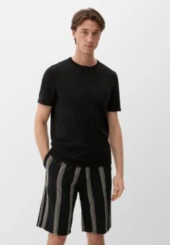 S.Oliver Mit Streifen - Shorts - Schwarz