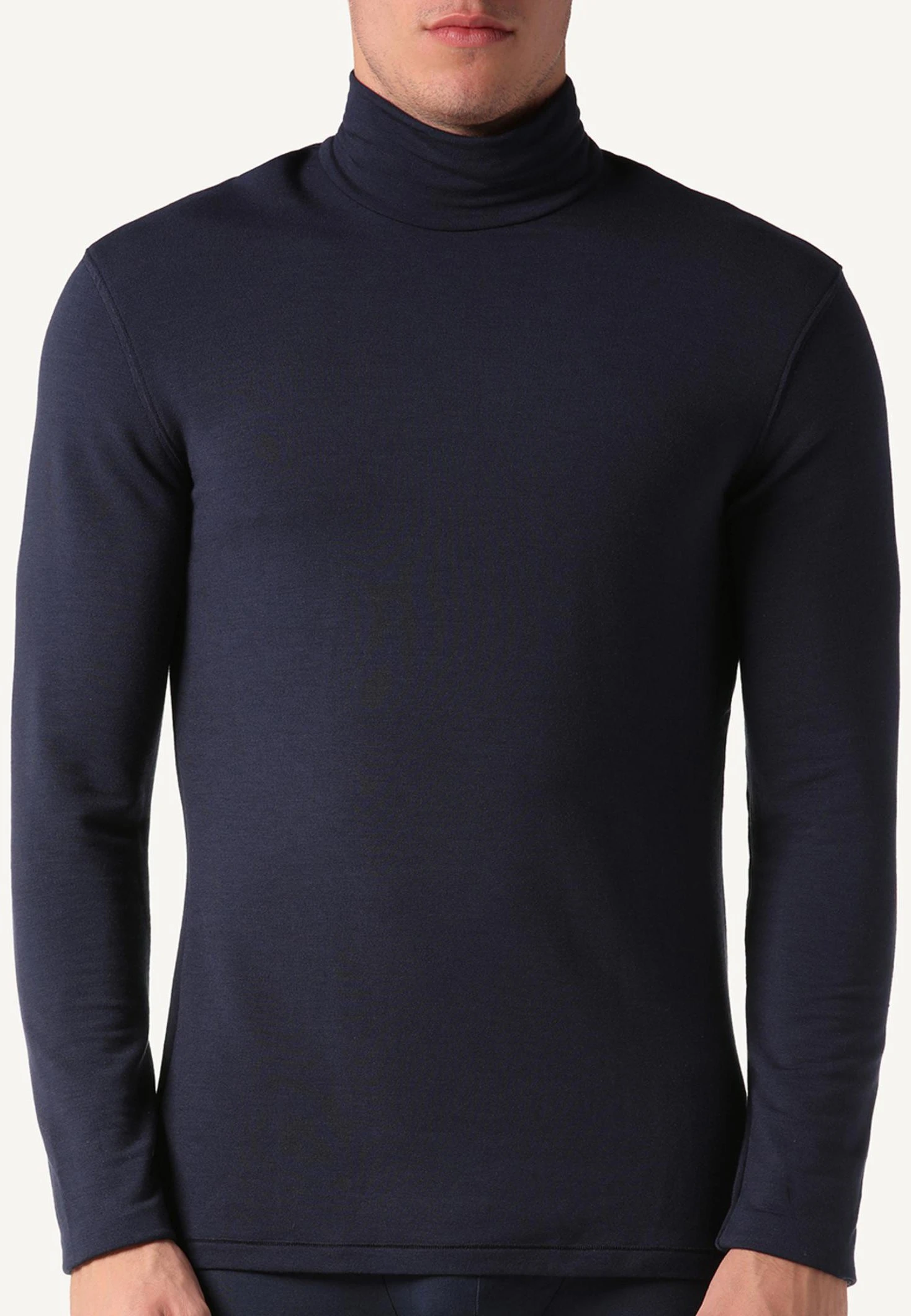 Intimissimi Langarm-Shirt Aus Kaschmir-Modal Mit Rollkragen - Pyjamashirt - Blue 3 Intimissimi Langarm-Shirt Aus Kaschmir-Modal Mit Rollkragen - Pyjamashirt - Blue - Afbeelding 3