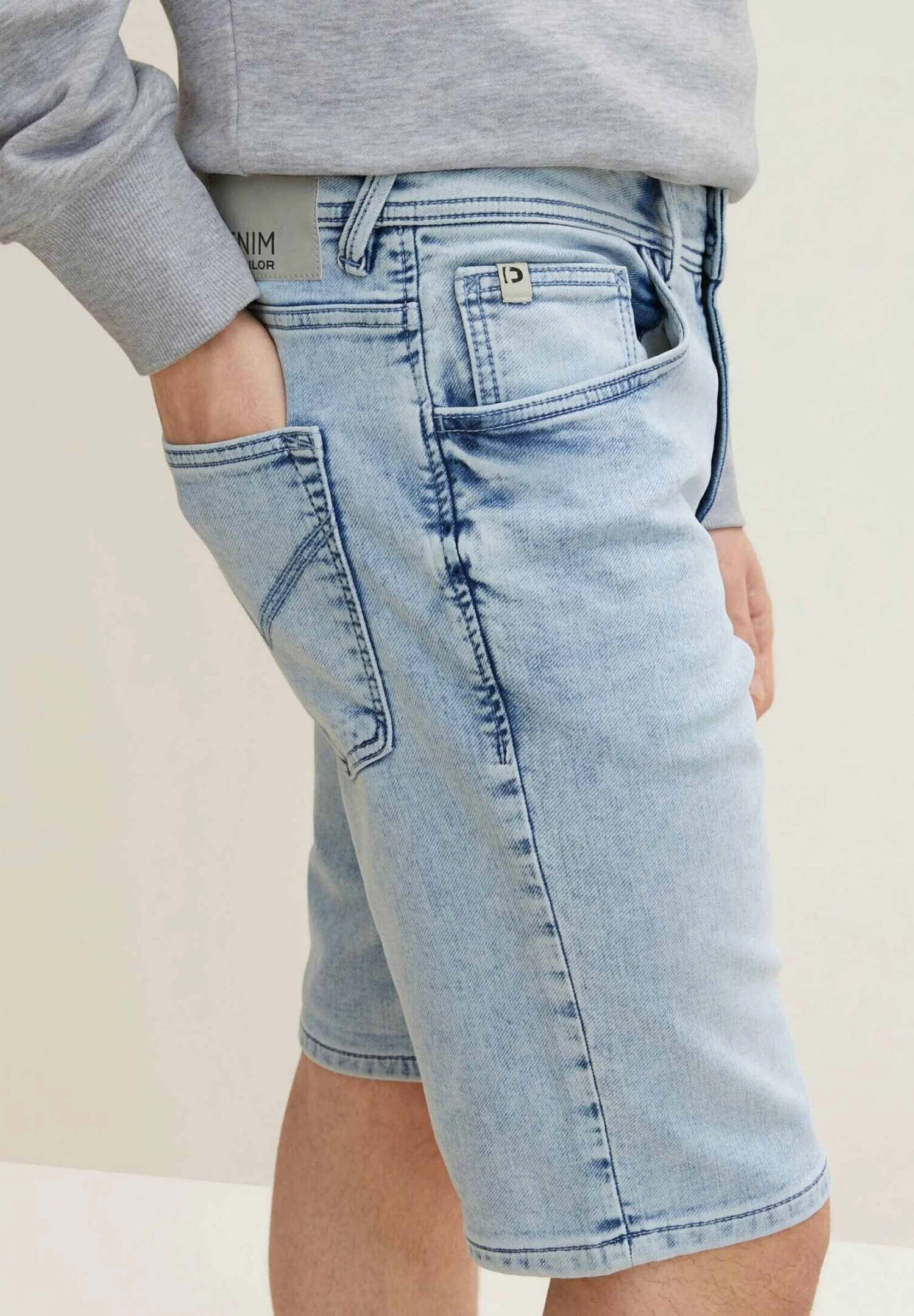 TOM TAILOR Denim Jeansshort - Used Light Stone Blue Denim 5 TOM TAILOR Denim Jeansshort - Used Light Stone Blue Denim - Afbeelding 5