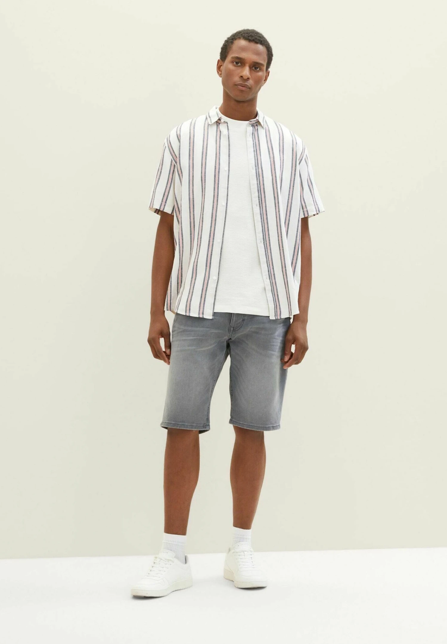 Tom Tailor Jeansshort - Used Mid Stone Grey Denim 5 Tom Tailor Jeansshort - Used Mid Stone Grey Denim - Afbeelding 5